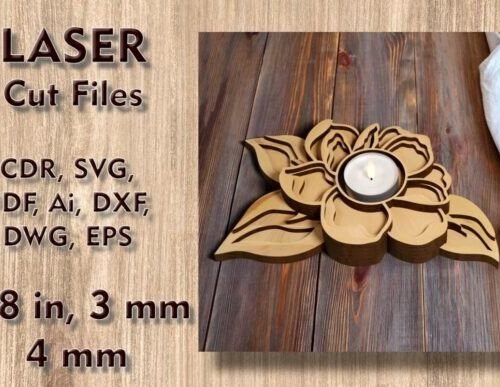 Flor Para Portavelas Creativo Digital